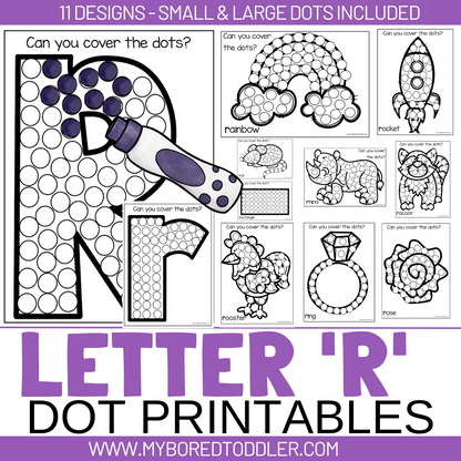 ALPHABET A to Z Dot Printable Bundle - 26 Letters Included