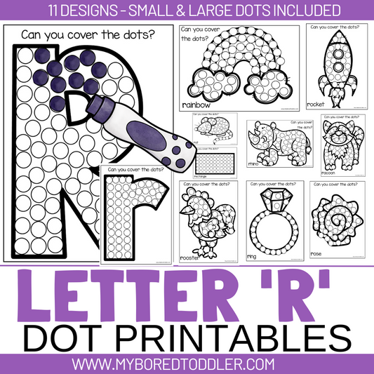 Alphabet - Letter R Dot Printables