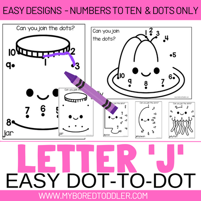 LETTER OF THE WEEK DOT-TO-DOT BUNDLE - (ALPHABET) - EASY DESIGNS