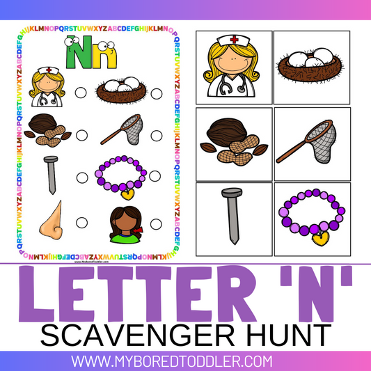 Alphabet - Letter N Scavenger Hunt