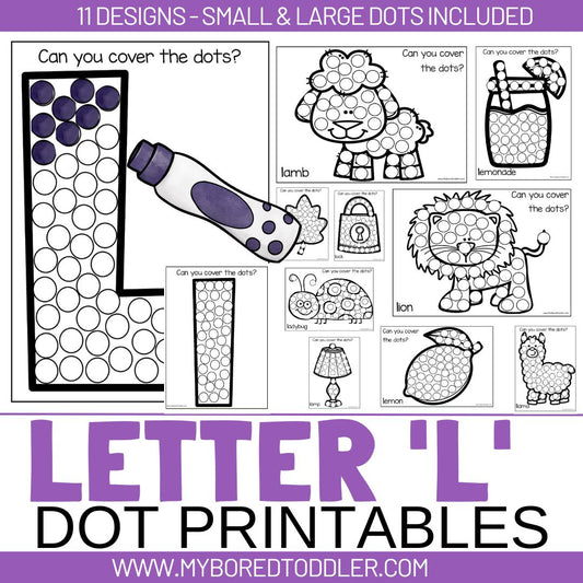 Alphabet - Letter L Dot Printables