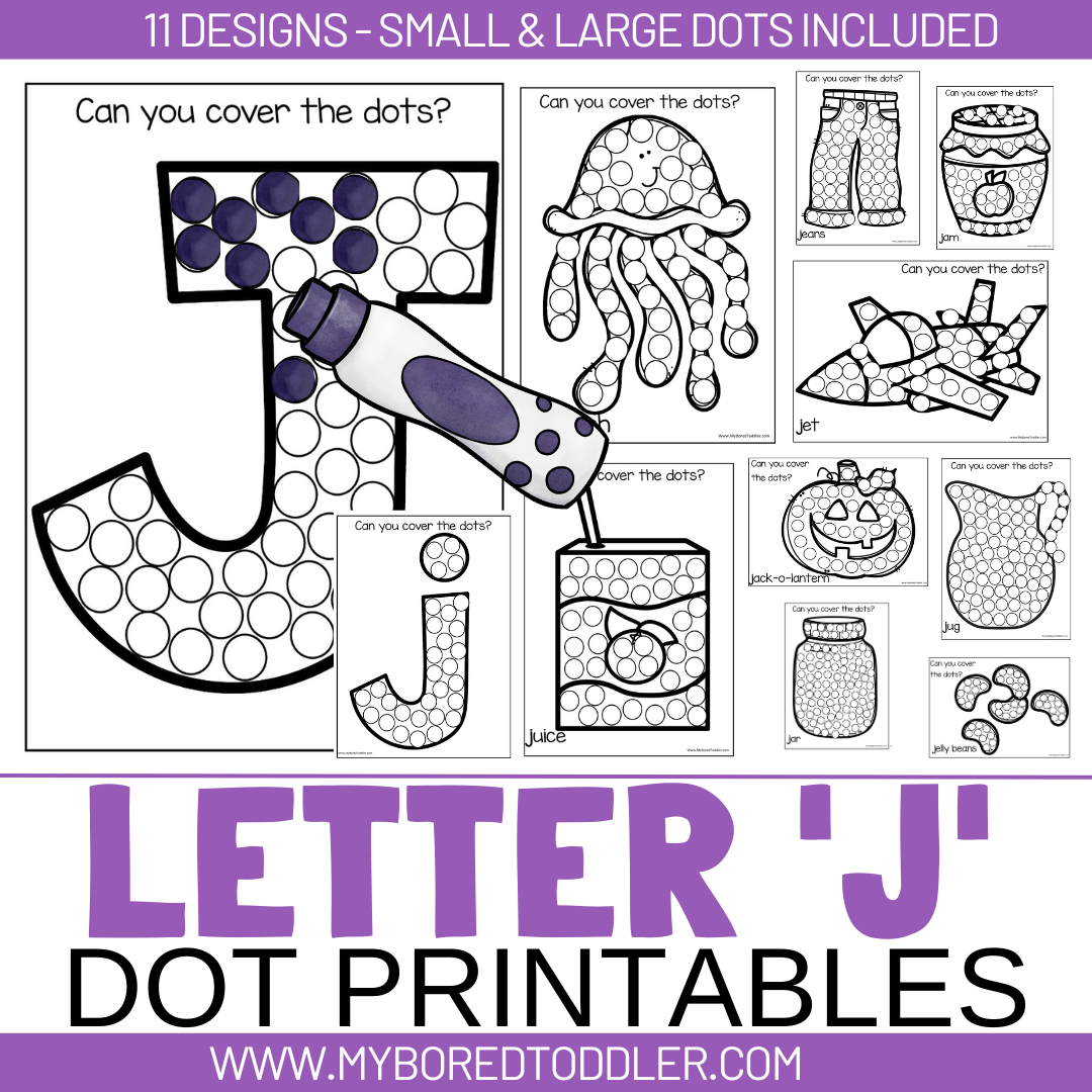 ALPHABET A to Z Dot Printable Bundle - 26 Letters Included
