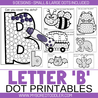 ALPHABET A to Z Dot Printable Bundle - 26 Letters Included