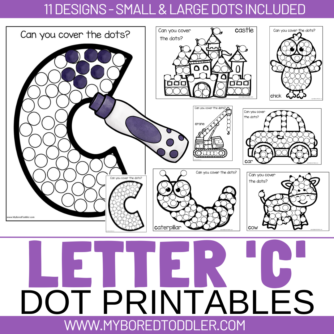 ALPHABET A to Z Dot Printable Bundle - 26 Letters Included