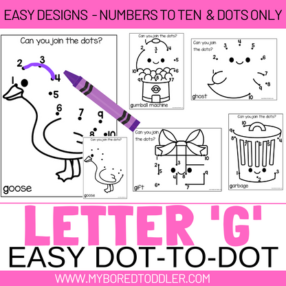 LETTER OF THE WEEK DOT-TO-DOT BUNDLE - (ALPHABET) - EASY DESIGNS