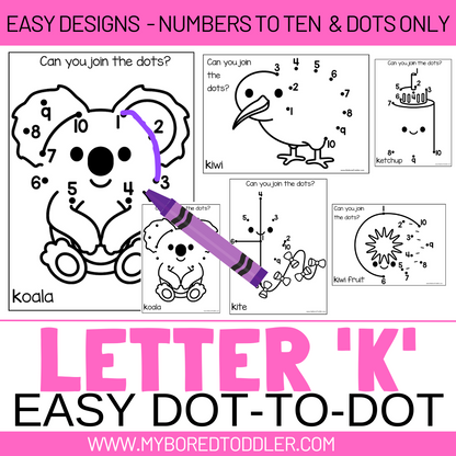 LETTER OF THE WEEK DOT-TO-DOT BUNDLE - (ALPHABET) - EASY DESIGNS