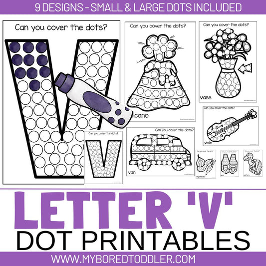 Alphabet - Letter V Dot Printables