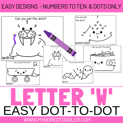 LETTER OF THE WEEK DOT-TO-DOT BUNDLE - (ALPHABET) - EASY DESIGNS