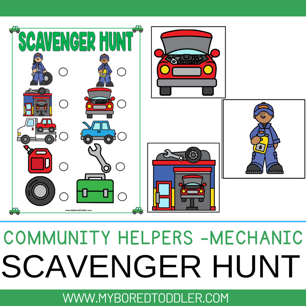 Mechanic Scavenger Hunt - Community Helpers