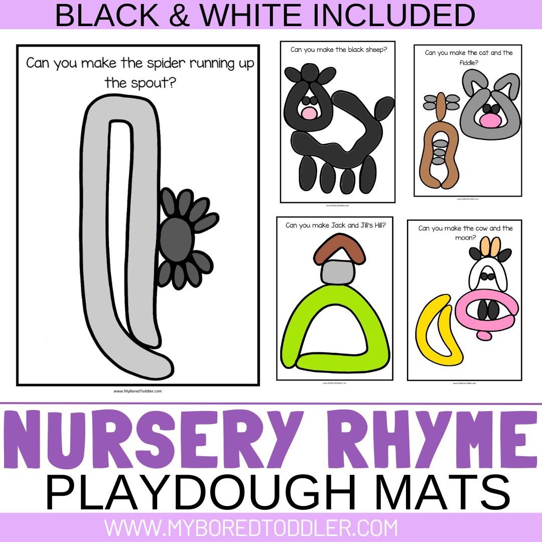 Nursery Rhyme Playdough Mats – My Bored Toddler