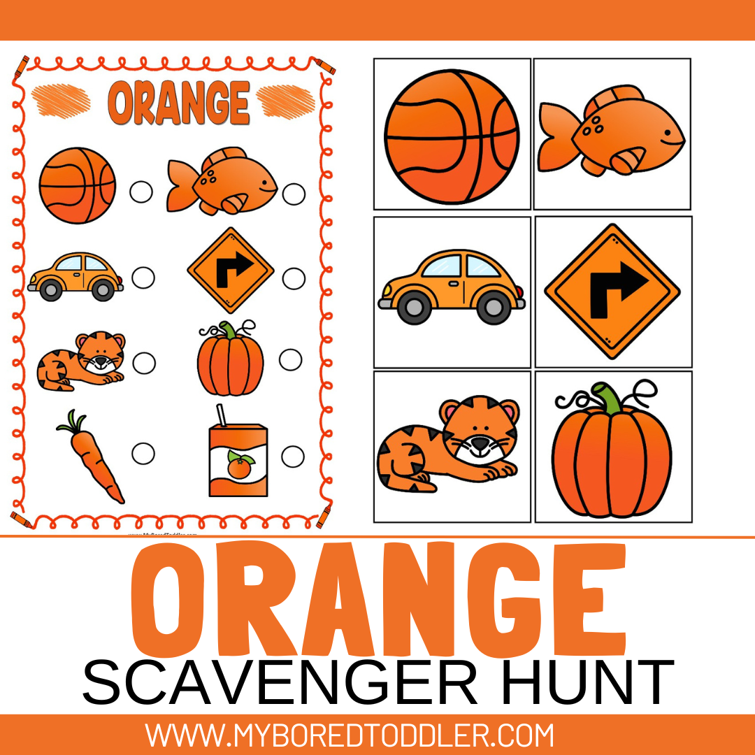 ORANGE colors scavenger hunt