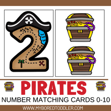 Load image into Gallery viewer, PIRATES Number Matching Cards 0-10
