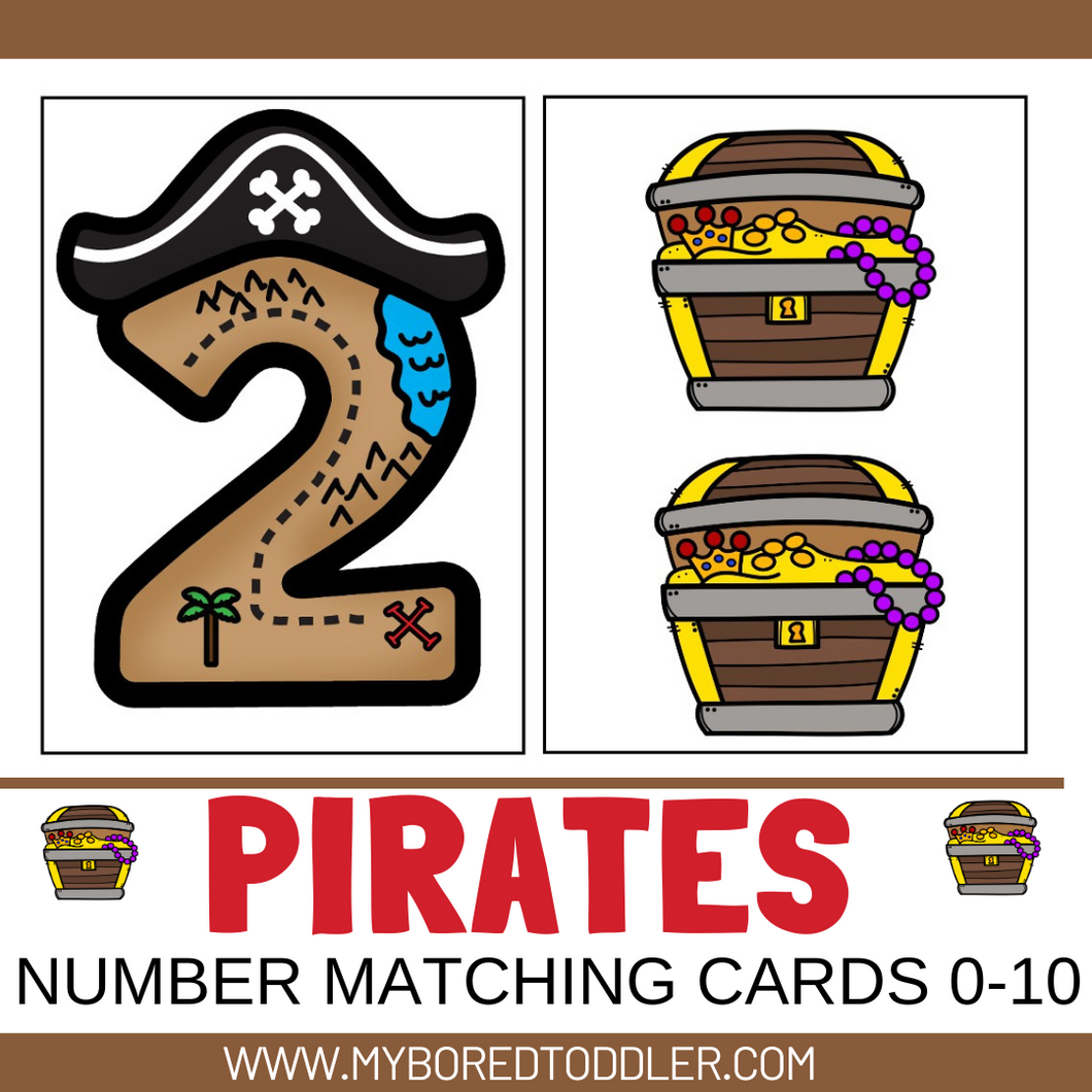 PIRATES Number Matching Cards 0-10