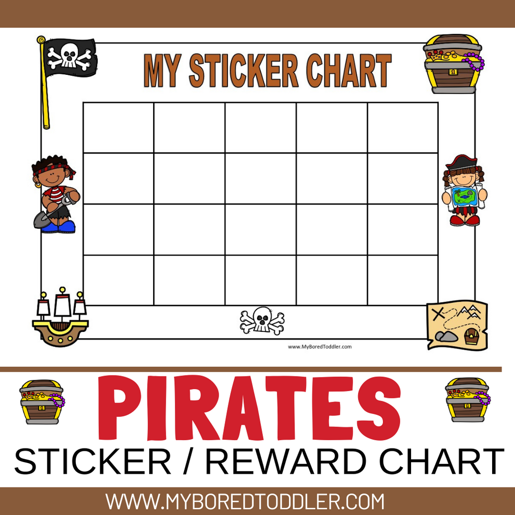 PIRATES Reward Sticker Chart - Behavior Management