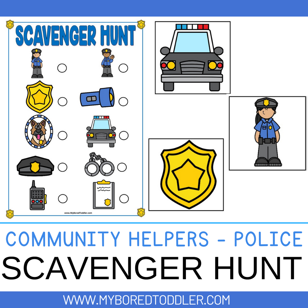Police Scavenger Hunt - Community Helpers