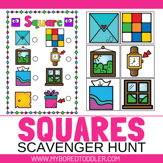 Shapes - Square Scavenger Hunt Game