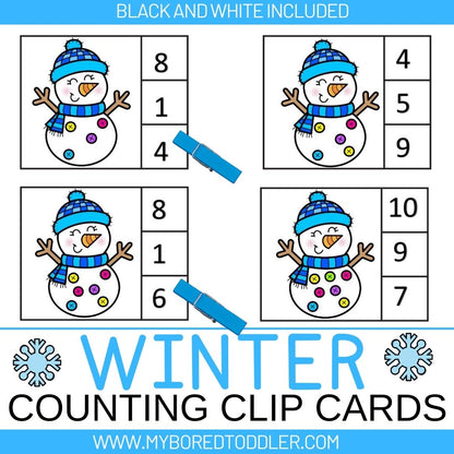 Winter - Counting Clip Cards Bundle