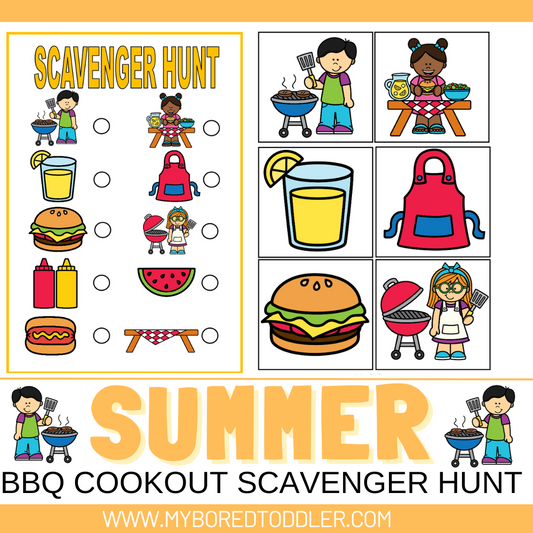 Summer - BBQ Cookout Scavenger Hunt Game
