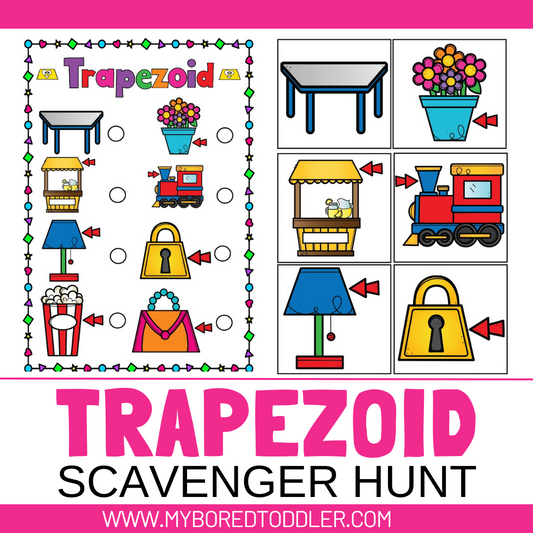 Shapes - Trapezoid Scavenger Hunt Game