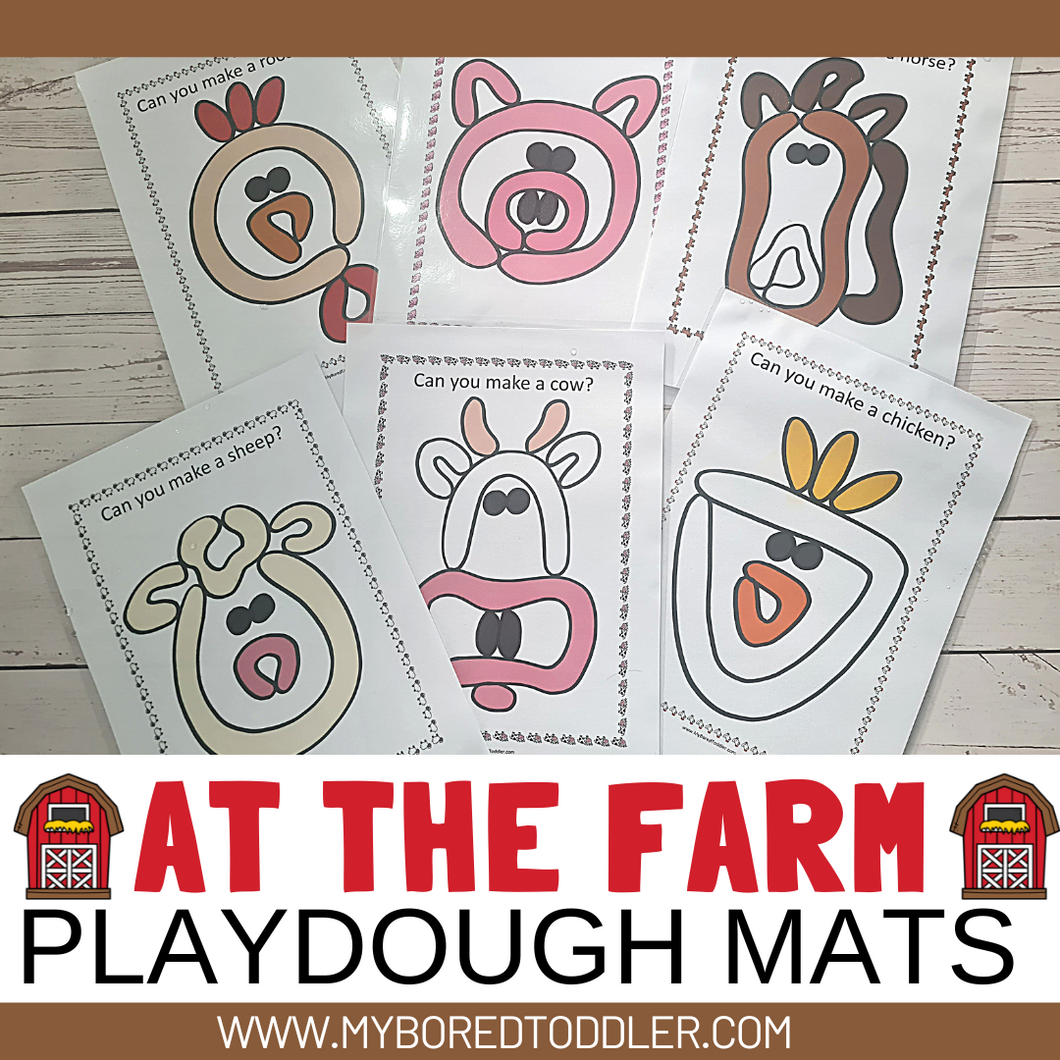 Farm Animal Playdough / Playdoh Mats Color