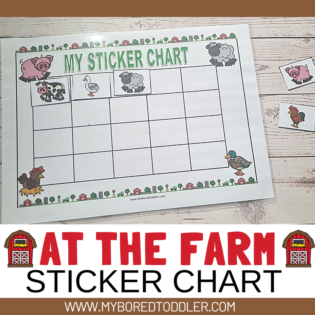 FARM THEMED Sticker Reward Chart FREE Printable