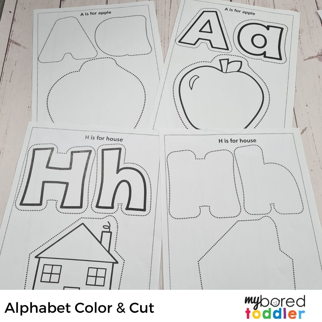Alphabet Color & Cut Sheets