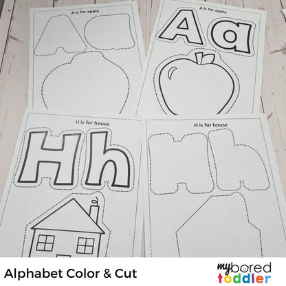 Alphabet Color & Cut Sheets