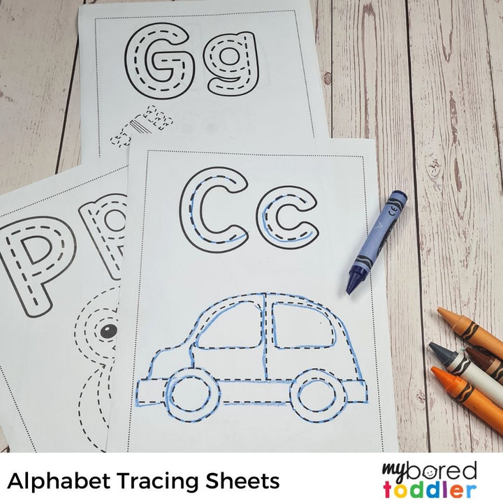 Alphabet Tracing Sheets A4 size – My Bored Toddler