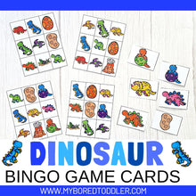 Load image into Gallery viewer, Dinosaur Bingo Game
