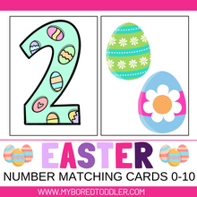 Load image into Gallery viewer, Easter Number Matching Cards (large) zero to ten
