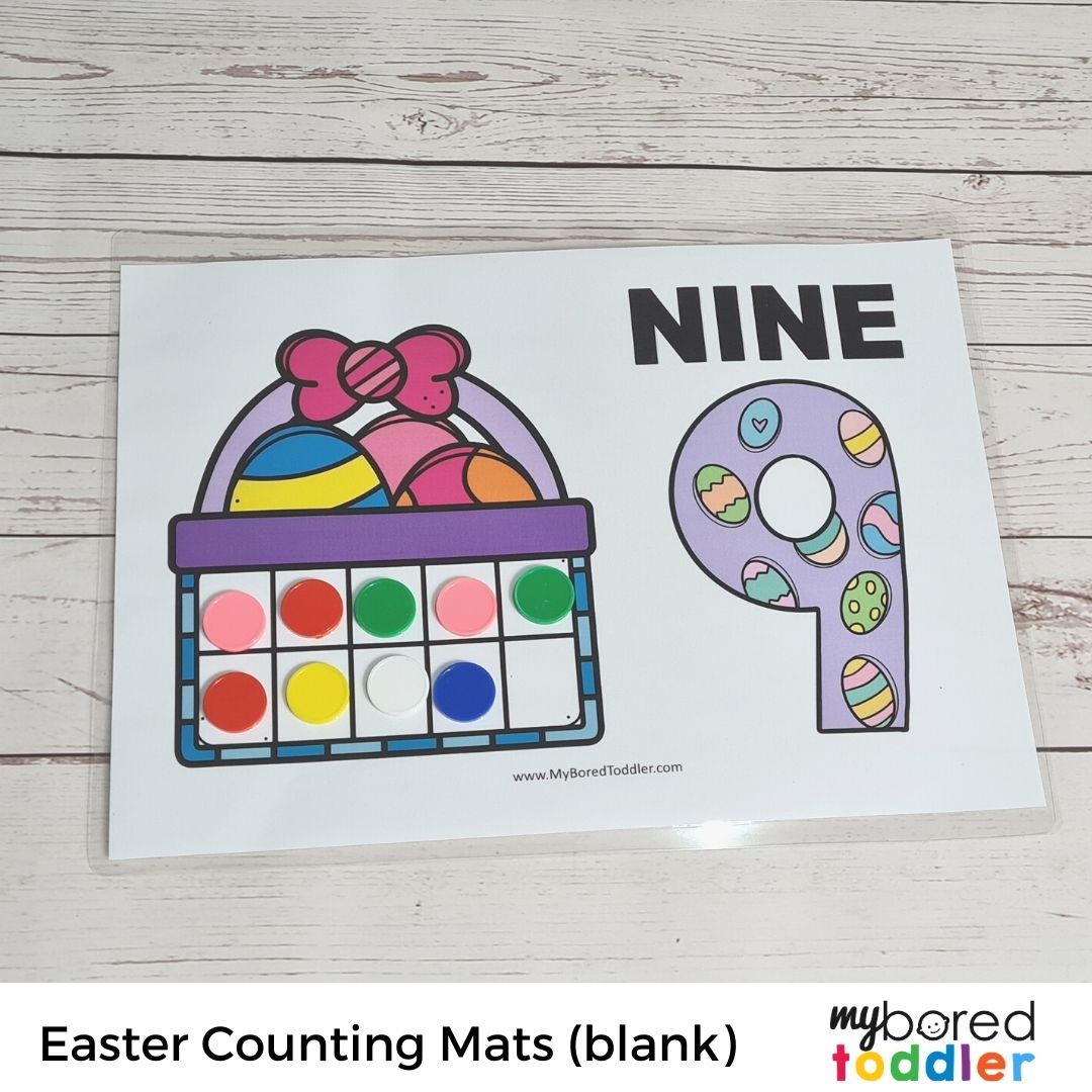 Easter Counting Ten Frame Cards (zero to ten)