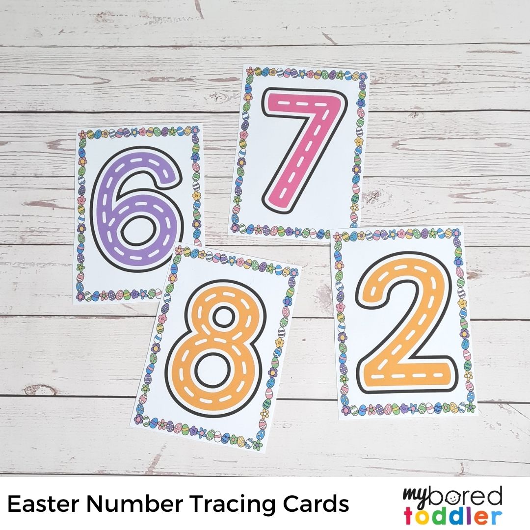 Easter Tracing Cards - Numbers and Alphabet (lowercase & uppercase)