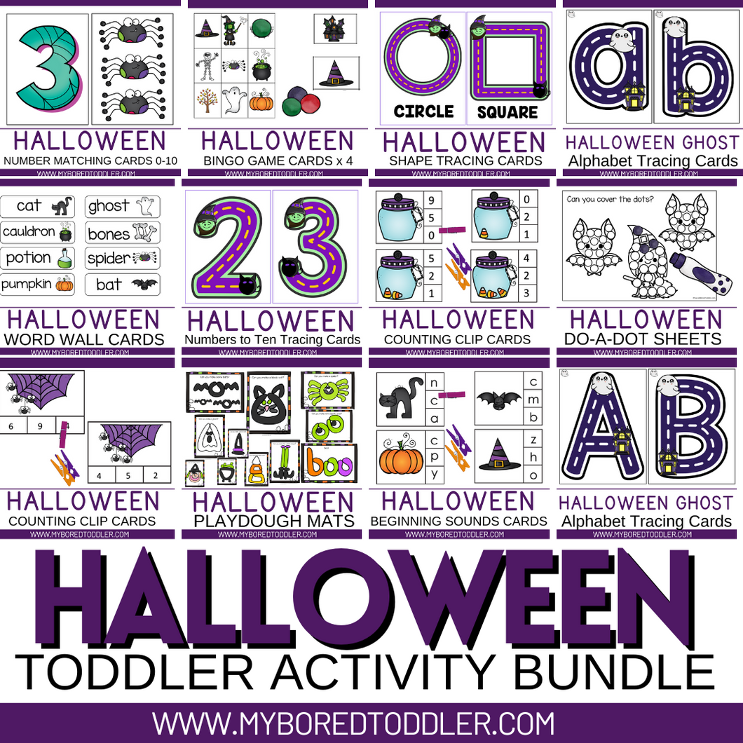 Halloween Printable Pack - 25+Play Based Printable Halloween Activities for Toddlers