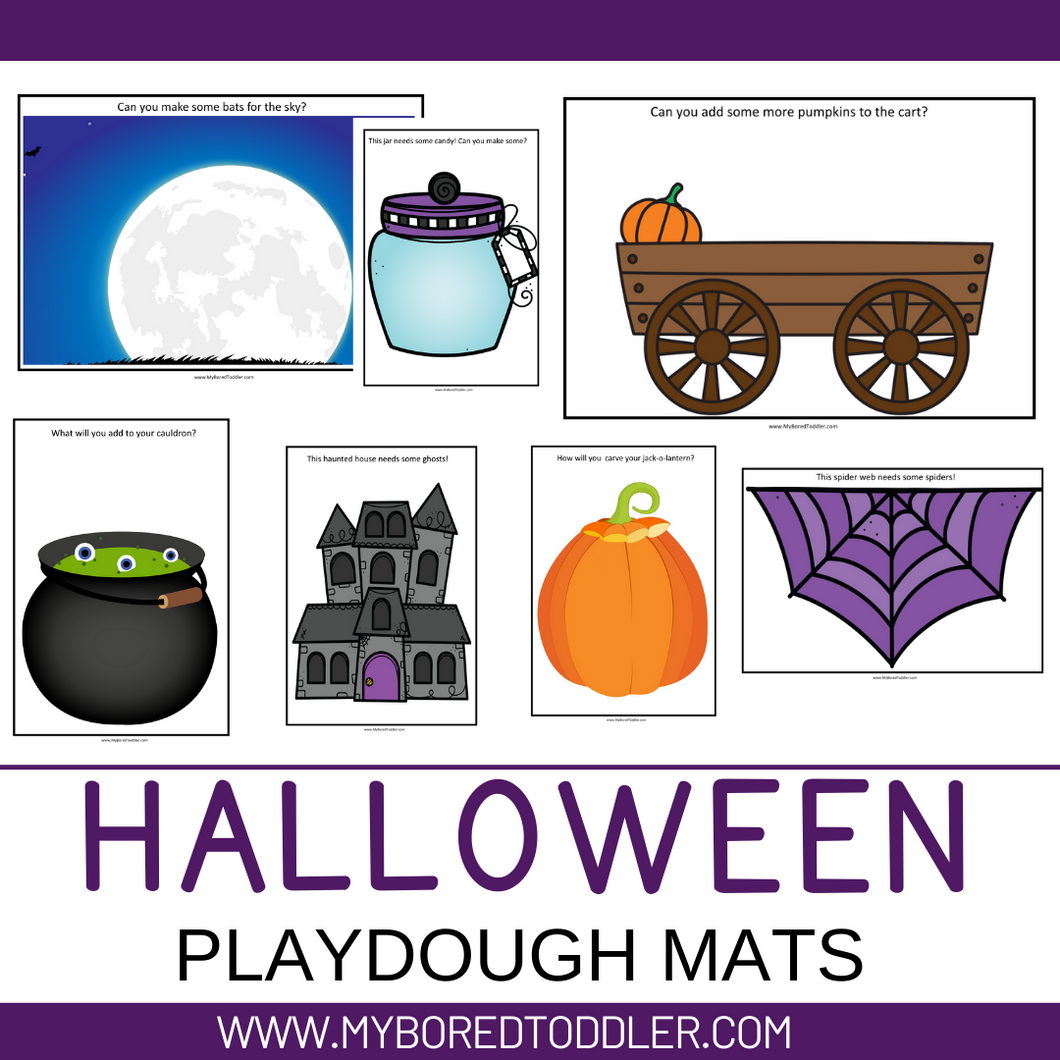 Halloween Playdough Mats - FREE!
