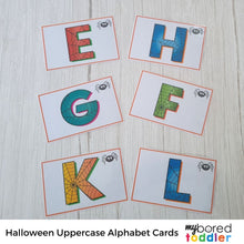 Load image into Gallery viewer, Halloween Alphabet Flashcards Uppercase &amp; Lowercase
