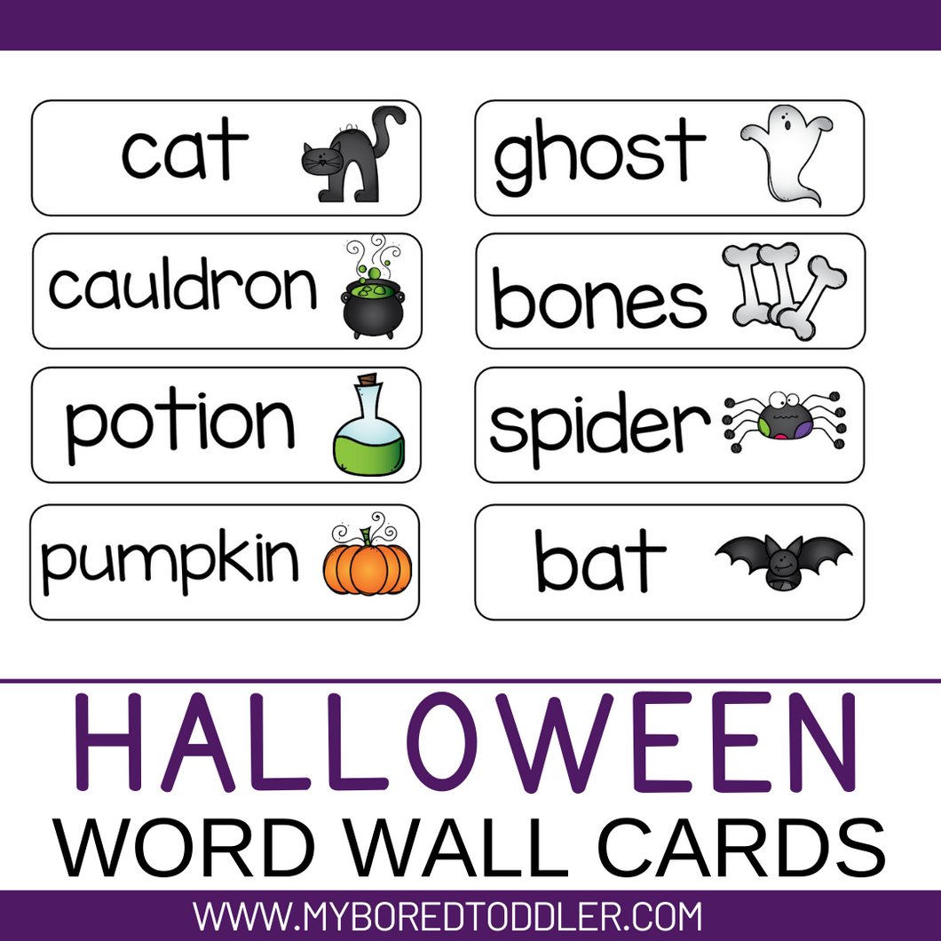 Halloween Word Wall Printables