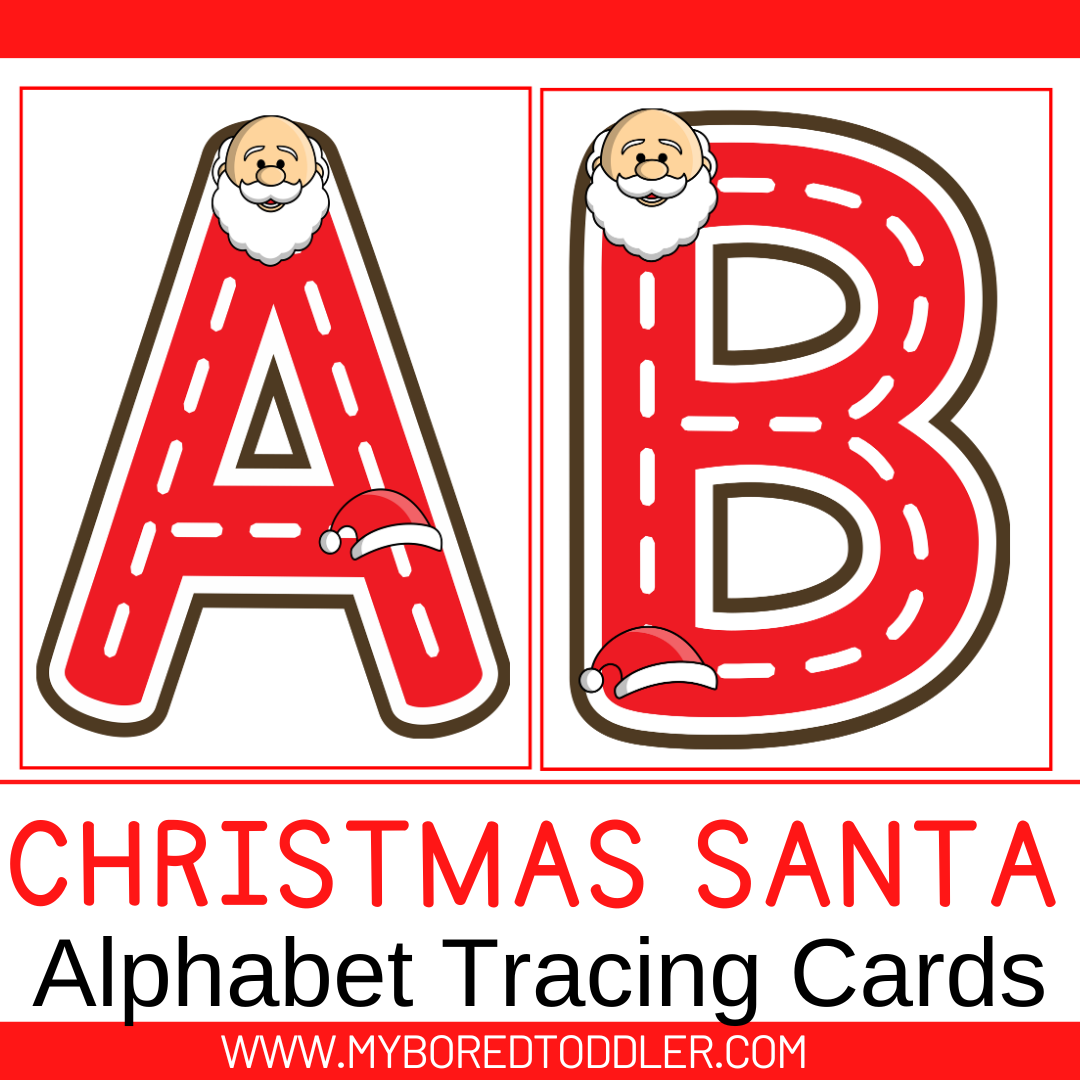 SANTA - ALPHABET TRACING CARDS Lowercase & Uppercase
