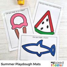 Load image into Gallery viewer, Summer Playdough Mats (color &amp; black and white) x 5
