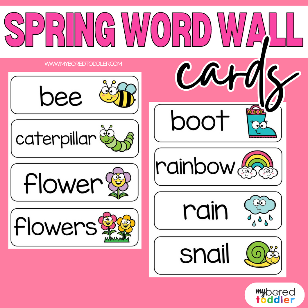 Spring Word Wall Cards