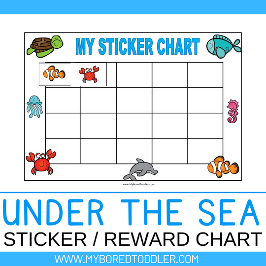 Under the Sea / Ocean Sticker Reward Chart – My Bored Toddler