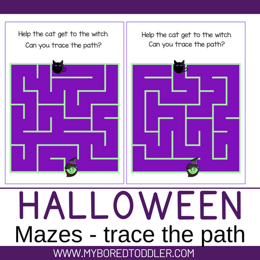 Halloween Tracing Mazes
