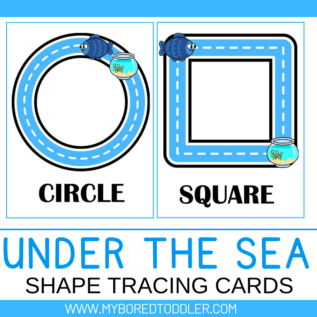 Under the Sea / Ocean Shape Tracing Cards