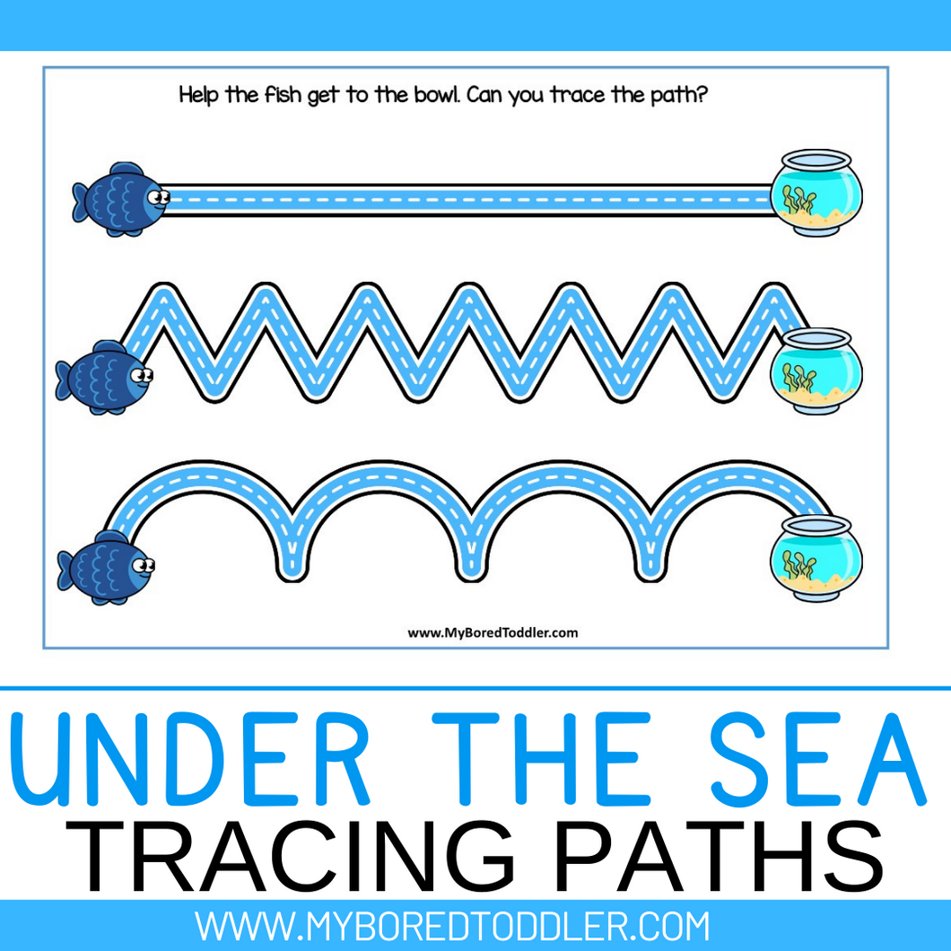 Under The Sea Ocean Tracing Paths My Bored Toddler Under the sea ocean tracing paths my bored toddler