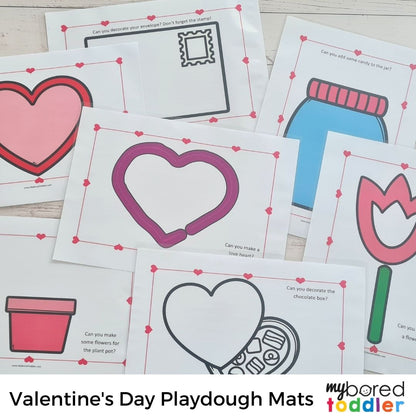 Valentine's Day Playdough Mats