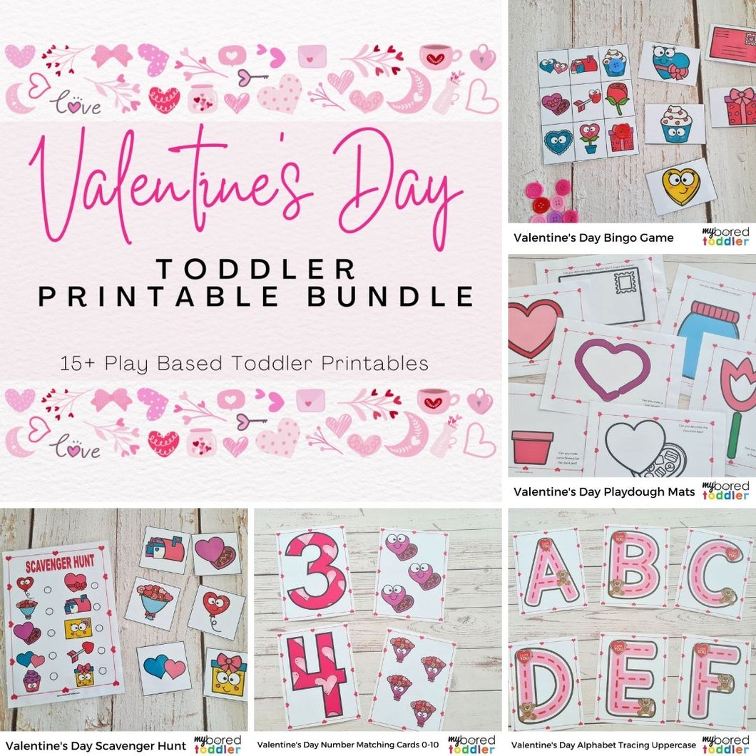 Valentine's Day Toddler Printable Bundle - FLASH SALE!