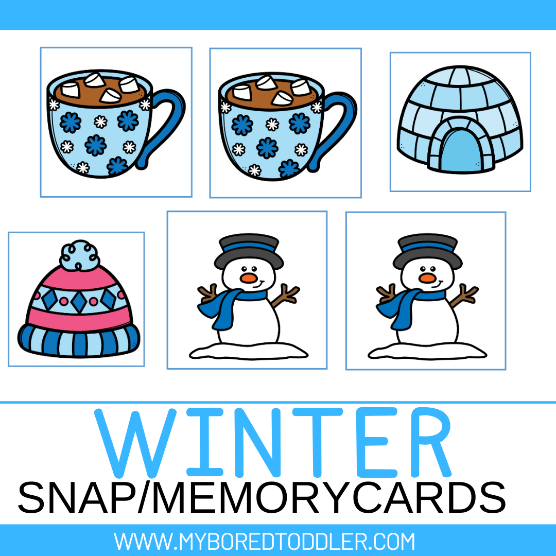 Winter Time Memory Winter Snap / Memory Matching Game – My Bored Toddler