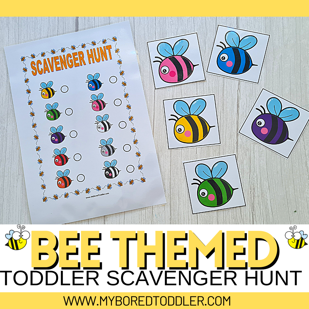 BEE themed Scavenger Hunt – My Bored Toddler