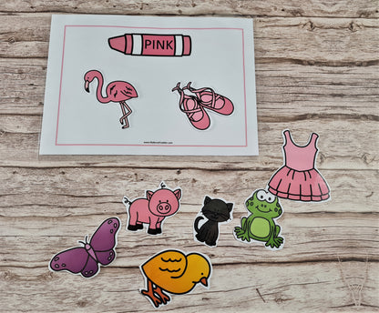Color Matching and Sorting Cards  - FREE