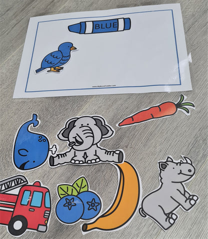Color Matching and Sorting Cards  - FREE