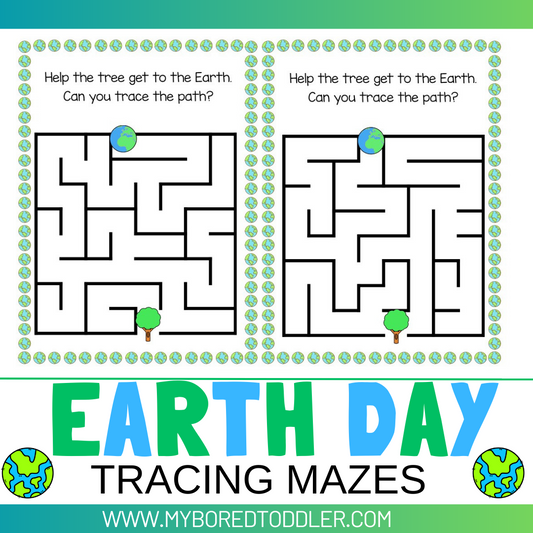 Earth Day Tracing Mazes